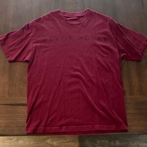 Black Scale Maroon Short Sleeve Tee Large